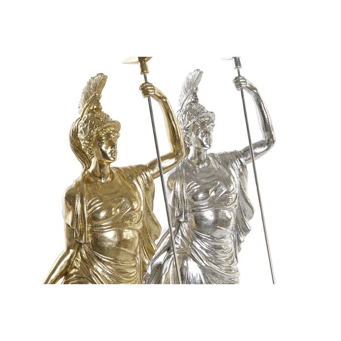 DKD Home Decor Figurine Décorative Néoclassique Argenté Doré (2 Unités) DKD Home Decor Figurine Décorative Néoclassique Argenté Doré (2 Unités)