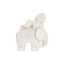DKD Home Decor Figurine Décorative Éléphant Blanc Oriental Finition Vieillie