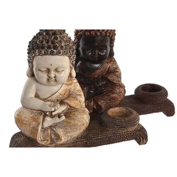 DKD Home Decor Figurine Décorative Buda Oriental Rouge Beige (4 Pièces) DKD Home Decor Figurine Décorative Buda Oriental Rouge Beige (4 Pièces)