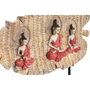 DKD Home Decor Figurine Décorative Buda Oriental Rouge et Vert (2 Unités)