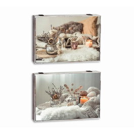 Boîte Décorative DKD Home Decor Multicouleur Bois MDF Spa Compteur (2 Unités)