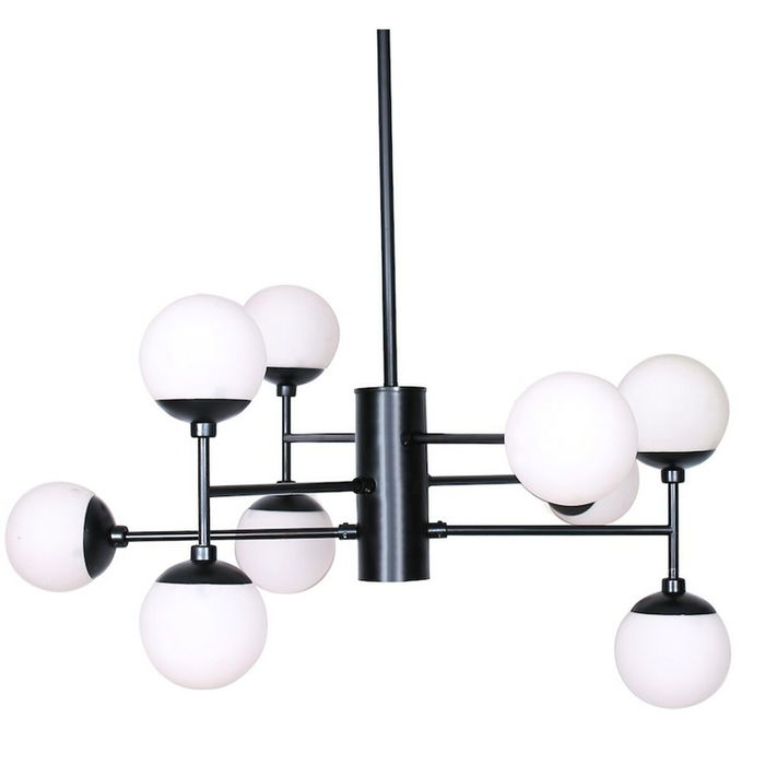 Suspension DKD Home Decor Verre Noir (76.2 x 76.2 x 40.64 cm) Suspension DKD Home Decor Verre Noir (76.2 x 76.2 x 40.64 cm)