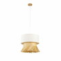 Suspension DKD Home Decor Polyester Bambou (40 x 40 x 39 cm)