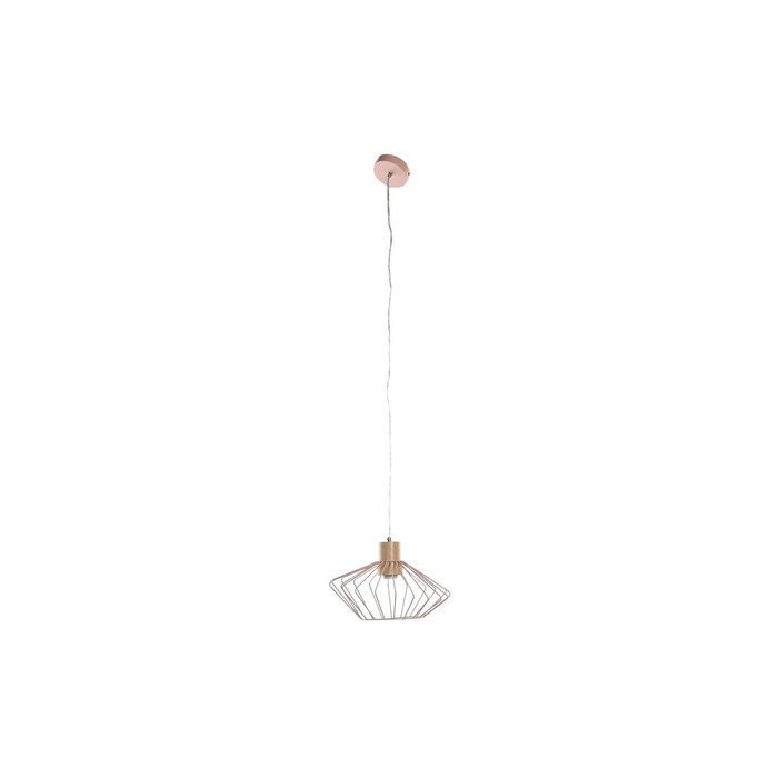 Suspension DKD Home Decor 34 x 34 x 21 cm Argenté Noir Gris Rose Métal Blanc 50 W 60 W Pin