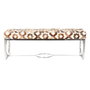DKD Home Decor Coffre de Rangement Marron Acier Cuir Blanc