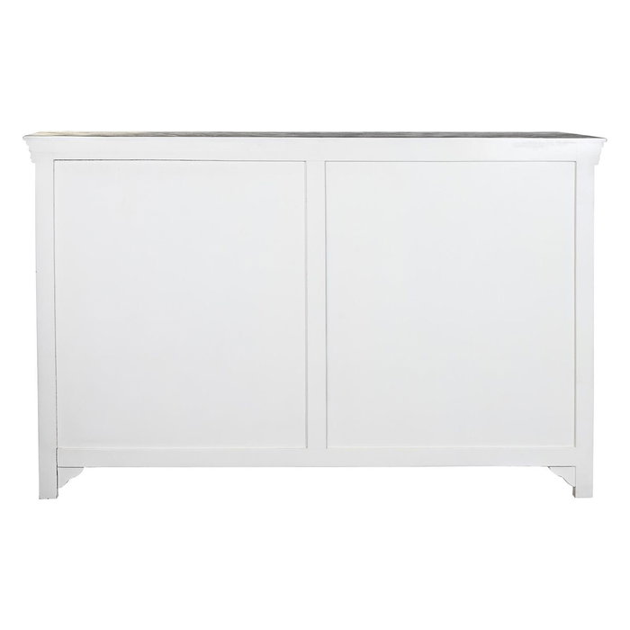 Buffet DKD Home Decor Blanc Gris Brun foncé Verre Bois de manguier 165 x 45,7 x 105,4 cm