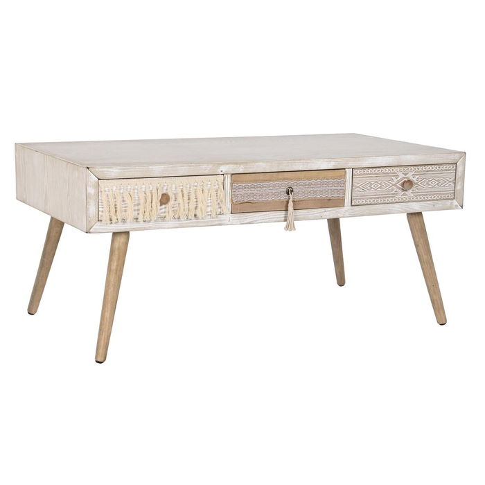 Table Basse DKD Home Decor Sapin Coton (110 x 60 x 50 cm)
