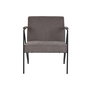 Fauteuil DKD Home Decor Gris Métal Polyester (64 x 69,5 x 76 cm)