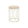 Table d'appoint DKD Home Decor Naturel Métal Crème Rotin (35 x 35 x 49 cm)