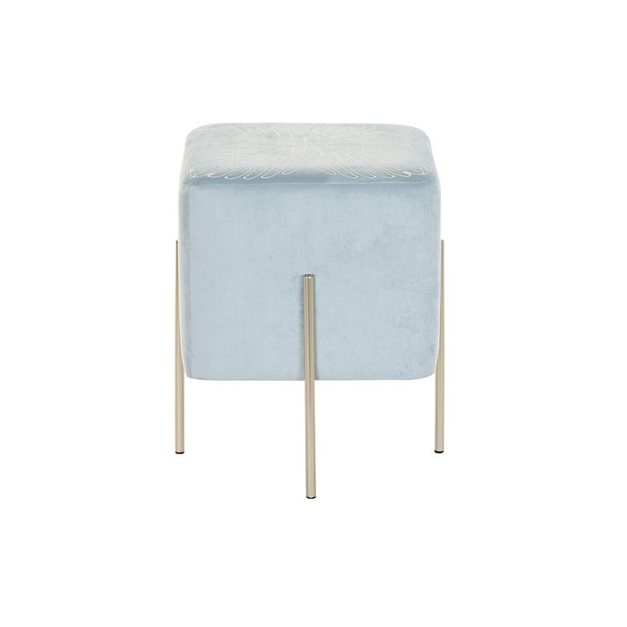 Repose-pied DKD Home Decor Doré Métal Bleu ciel (34 x 34 x 40 cm)