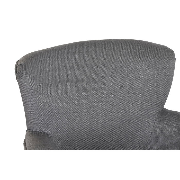 Fauteuil DKD Home Decor Sapin Polyester Gris foncé (66 x 70 x 88 cm)