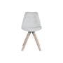 Chaise de Salle à Manger DKD Home Decor Polyester Gris clair Chêne (48 x 44 x 84 cm)