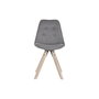 Chaise de Salle à Manger DKD Home Decor Polyester Gris foncé Chêne (48 x 44 x 84 cm)