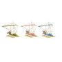 DKD Home Decor Figurine Décorative Vintage Bleu Rose Vert (3 Pièces)