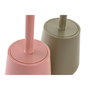 Brosse de salle de wc DKD Home Decor Vert Rose polystyrène 12 x 12 x 34,5 cm (2 Unités)