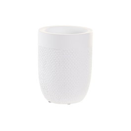 Verre DKD Home Decor Blanc Ciment 8 x 8 x 10,5 cm