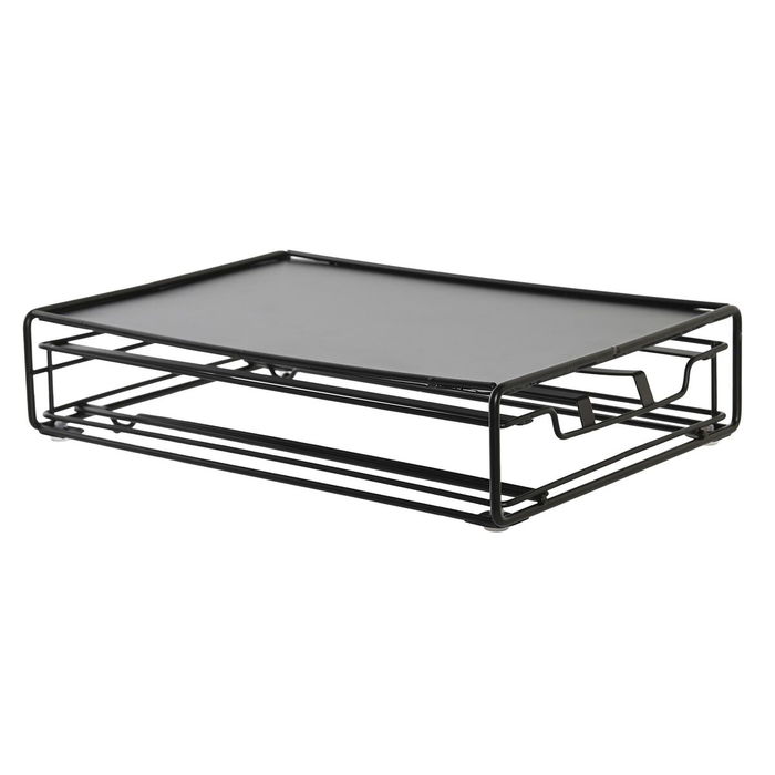 Organisateur de capsules de café DKD Home Decor 21 x 31 x 7,5 cm Noir Métal
