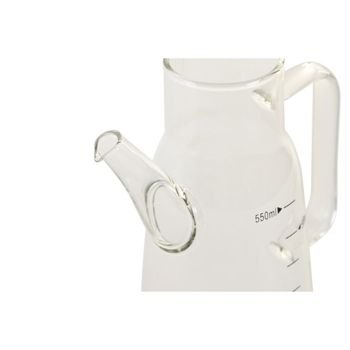 Huilier DKD Home Decor 15 x 9 x 19,6 cm Argenté Acier inoxydable 550 ml Verre Borosilicaté