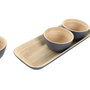 Ensemble à apértif DKD Home Decor Bambou 32 x 12,7 x 3,5 cm (3 Unités)