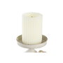 Bougeoir DKD Home Decor 13 x 13 x 17,5 cm Métal Blanc