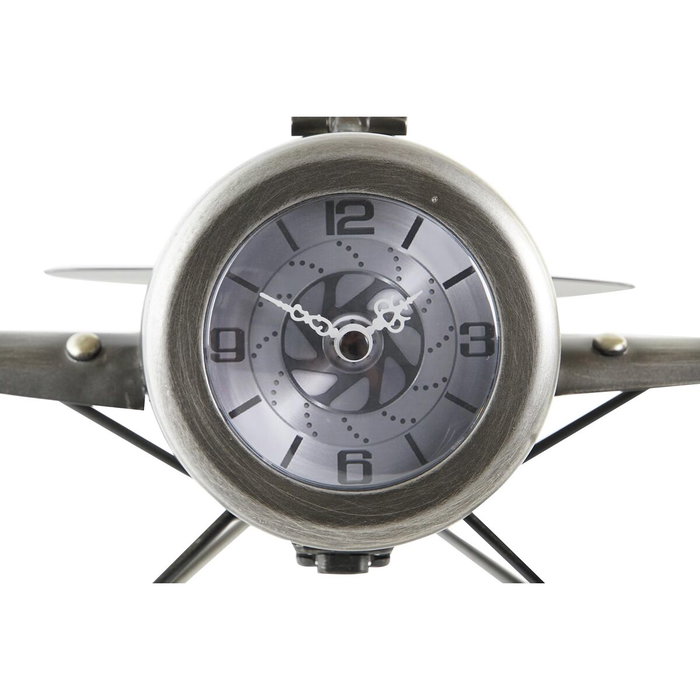 Horloge de table DKD Home Decor Doré Argenté Avion (2 Unités) Horloge de table DKD Home Decor Doré Argenté Avion (2 Unités)