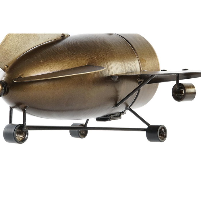 Horloge de table DKD Home Decor Doré Argenté Avion (2 Unités) Horloge de table DKD Home Decor Doré Argenté Avion (2 Unités)