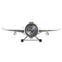 Horloge de table DKD Home Decor Doré Argenté Avion (2 Unités)