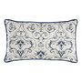 Coussin DKD Home Decor Bleu 50 x 10 x 30 cm Fleurs