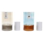 Bougeoir DKD Home Decor Verre Bicolore Cire 13 x 13 x 21 cm (2 Unités)