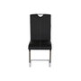 Chaise de Salle à Manger DKD Home Decor Noir Métal Polyuréthane (59 x 45 x 102 cm)