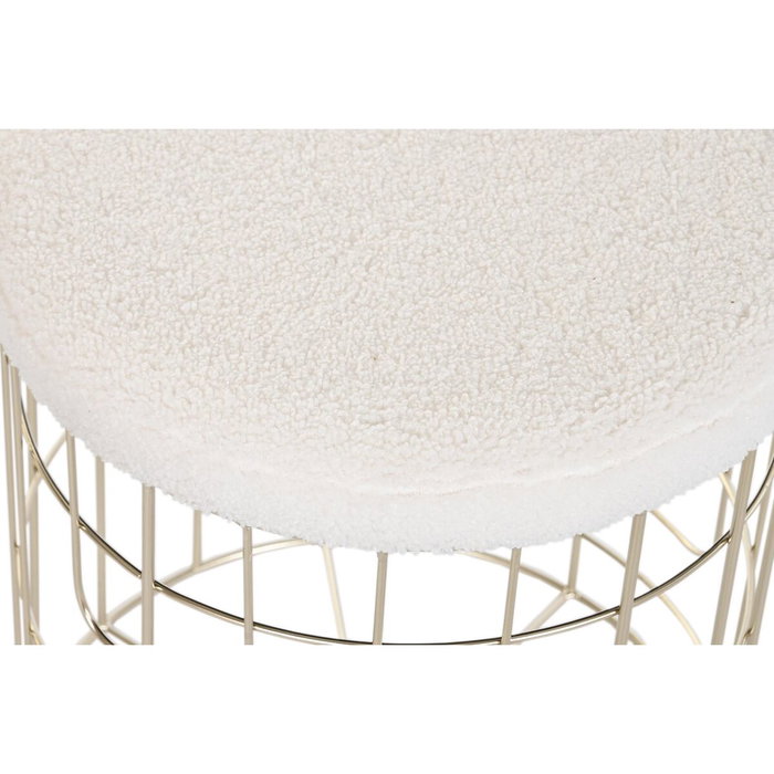 Repose-pied DKD Home Decor Beige Doré Métal Polyester Blanc Moderne (38 x 38 x 44 cm) (35 x 35 x 40 cm) Repose-pied DKD Home Decor Beige Doré Métal Polyester Blanc Moderne (38 x 38 x 44 cm) (35 x 35 x 40 cm)