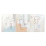 DKD Home Decor Toile Pin Toile 80 x 3,7 x 100 cm