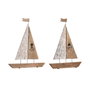 DKD Home Decor Figurine Décorative Voilier Marron (2 Unités)