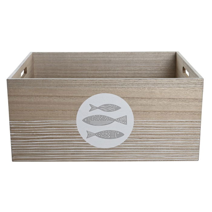 Boîte Décorative DKD Home Decor Naturel Aluminium Bois MDF Spirales méditerranéen