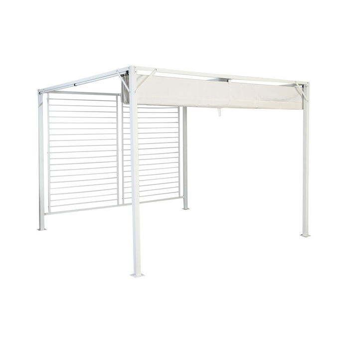 Pergola DKD Home Decor Blanc 296 x 296 x 225 cm Acier