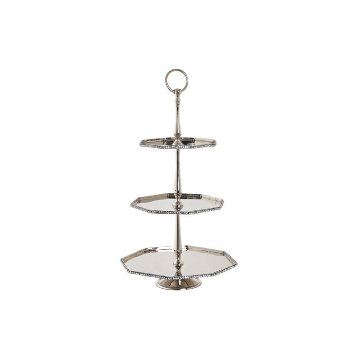 DKD Home Decor Centre de Table Argenté Aluminium 28 x 28 x 47 cm DKD Home Decor Centre de Table Argenté Aluminium 28 x 28 x 47 cm