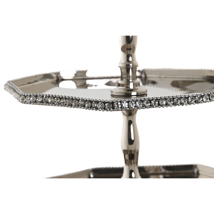 Centre de Table DKD Home Decor Argenté Acrylique Aluminium 23 x 23 x 22 cm