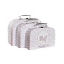 Set de boîtes décoratives DKD Home Decor 28 x 9,5 x 20 cm Rose Métal Multicouleur Carton