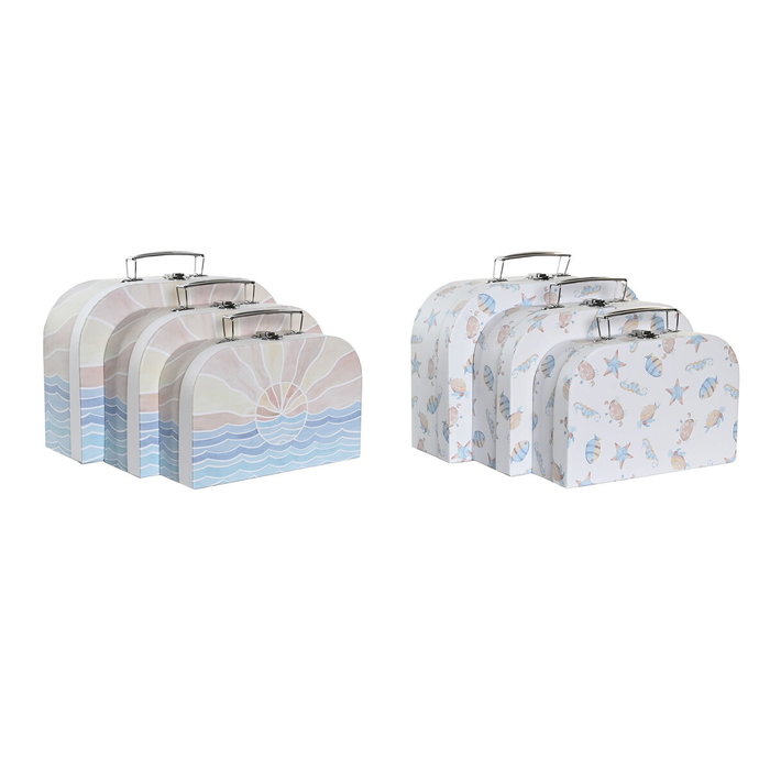 Set de boîtes décoratives DKD Home Decor Multicouleur Métal Carton 28 x 9,5 x 20 cm (2 Unités) Set de boîtes décoratives DKD Home Decor Multicouleur Métal Carton 28 x 9,5 x 20 cm (2 Unités)