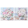 DKD Home Decor Toile Bois MDF Imprimé Vase Shabby Chic