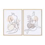 DKD Home Decor Toile Abstrait Scandinave 50 x 3,5 x 70 cm