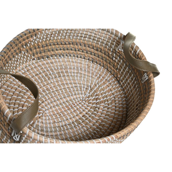 Set de basket DKD Home Decor Marron Naturel Polyuréthane Herbier marin Tropical 45 x 35 x 18 cm 45 x 34 x 27 cm 2 Pièces