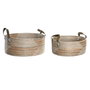 Set de basket DKD Home Decor Marron Naturel Polyuréthane Herbier marin Tropical 45 x 35 x 18 cm 45 x 34 x 27 cm 2 Pièces