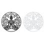 Décoration murale DKD Home Decor 100 x 1 x 100 cm Noir Buda Blanc Oriental (2 Unités)