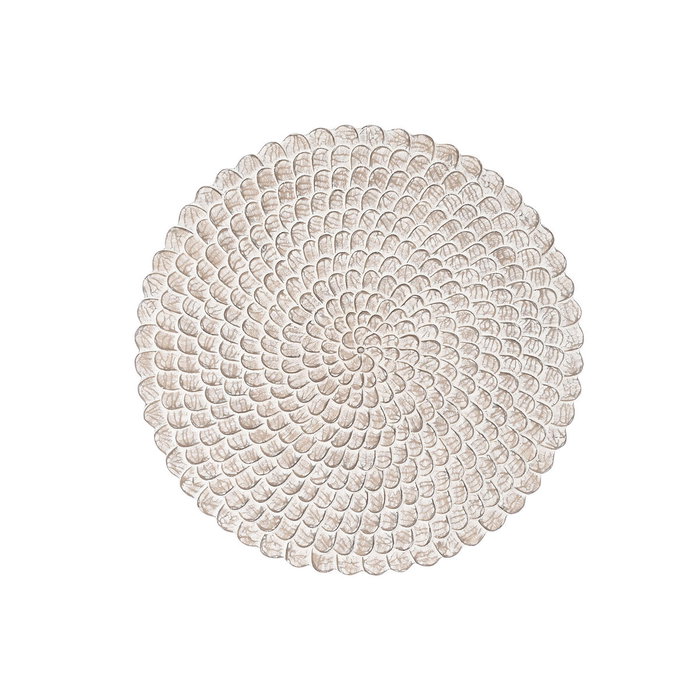 Décoration murale DKD Home Decor Finition vieillie Naturel 120 x 3 x 120 cm Blanc Indien Décoration murale DKD Home Decor Finition vieillie Naturel 120 x 3 x 120 cm Blanc Indien