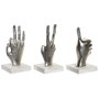 DKD Home Decor Figurine Décorative Argentée (Lot de 3)