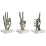 DKD Home Decor Figurine Décorative Argentée (Lot de 3)