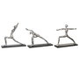 DKD Home Decor Figurine Décorative Yoga Indien Argenté Noir (3 Unités)
