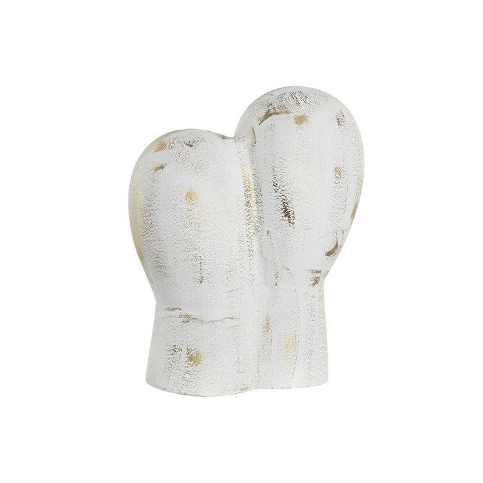 DKD Home Decor Figurine Décorative Visage Doré Aluminium Blanc DKD Home Decor Figurine Décorative Visage Doré Aluminium Blanc