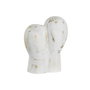 DKD Home Decor Figurine Décorative Visage Doré Aluminium Blanc